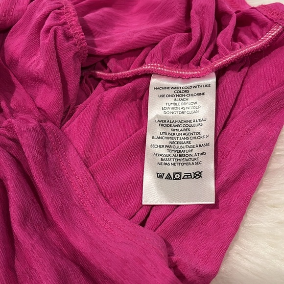 NWOT Pink Ruched Women's Crop Top Adjustable Straps Size M - Picture 3 of 8